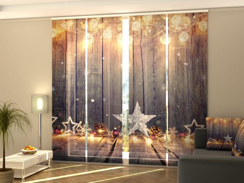 Set di 4 Tende a Pannello Decorazioni Natalizie Luminose