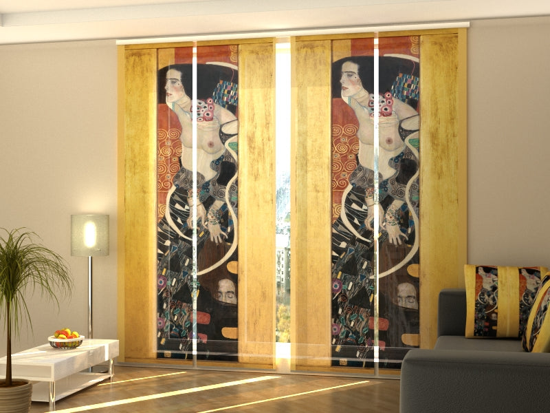 Set di 4 Tende a Pannello Gustav Klimt Giuditta II