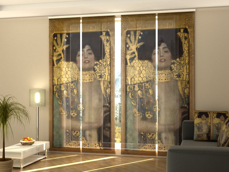 Set di 4 Tende a Pannello Gustav Klimt Giuditta I