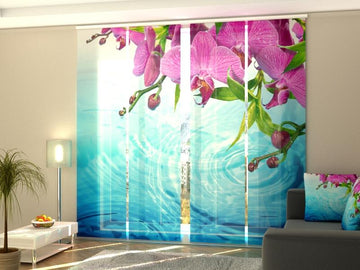 Set di 4 Tende a Pannello Orchidea Meravigliosa