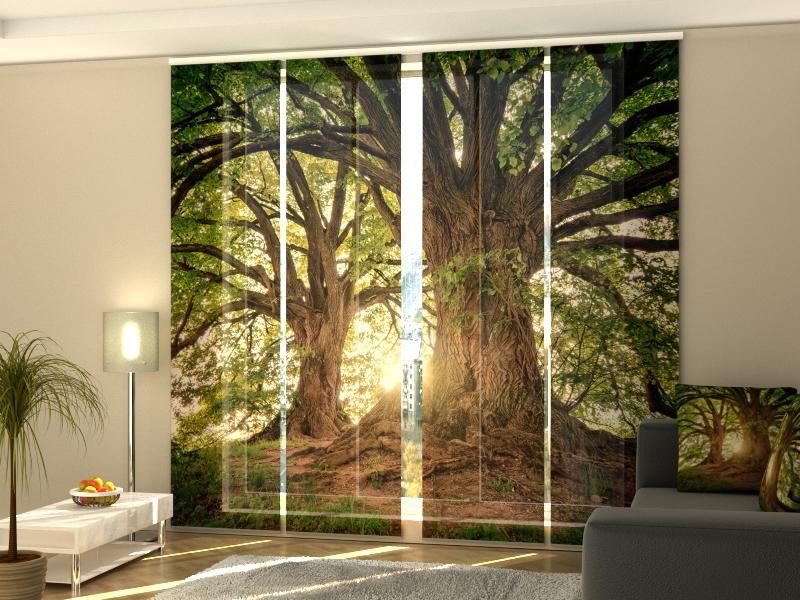 Set di 4 Tende a Pannello Magnifici Vecchi Alberi