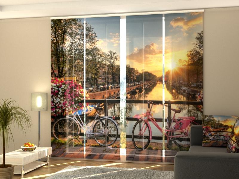Set di 4 Tende a Pannello Magnifica Alba su Amsterdam
