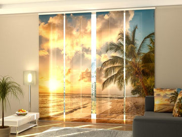 Set di 4 Tende a Pannello Magnifico Tramonto alle Barbados