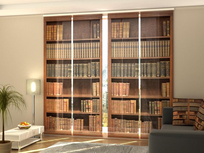 Set di 4 Tende a Pannello Libreria