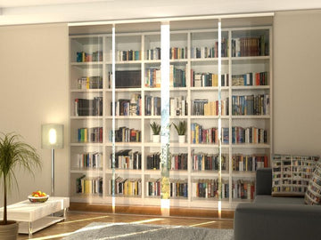 Set di 4 Tende a Pannello Libri