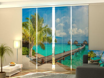 Set di 4 Tende a Pannello Bungalow alle Maldive