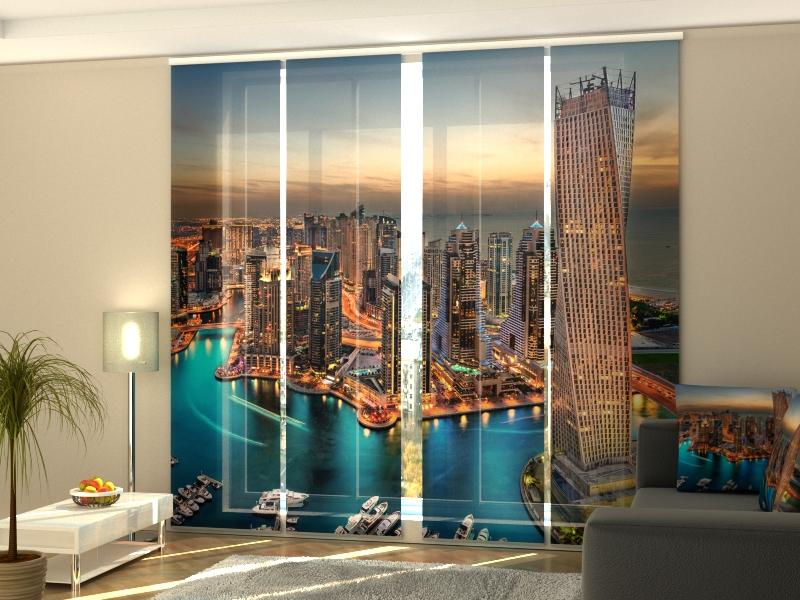 Set di 4 Tende a Pannello Grattacieli a Dubai