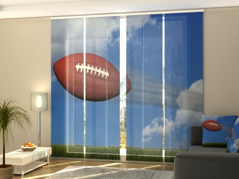 Set di 4 Tende a Pannello Pallone da Football in Volo