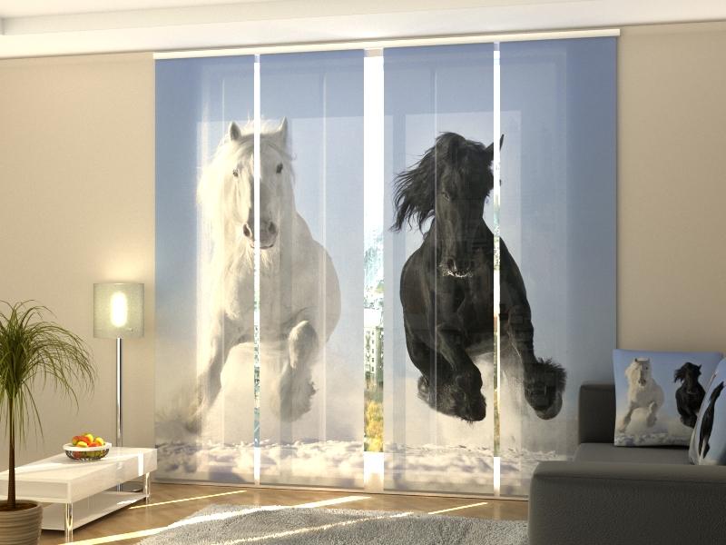 Set di 4 Tende a Pannello Cavallo 1