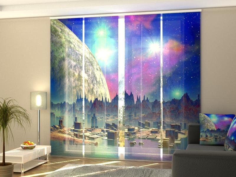 Set di 4 Tende a Pannello Mondo Incredibile