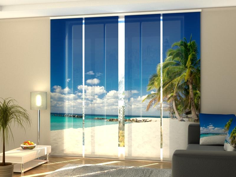 Set di 4 Tende a Pannello Spiaggia delle Mauritius