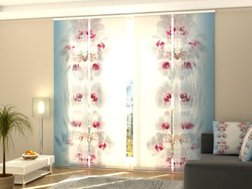 Set di 4 Tende a Pannello Orchidee Musicali
