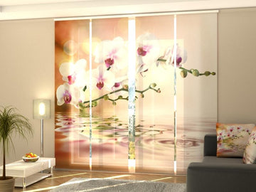 Set di 4 Tende a Pannello Orchidea Perfetta