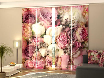 Set di 4 Tende a Pannello Sogno Rosa