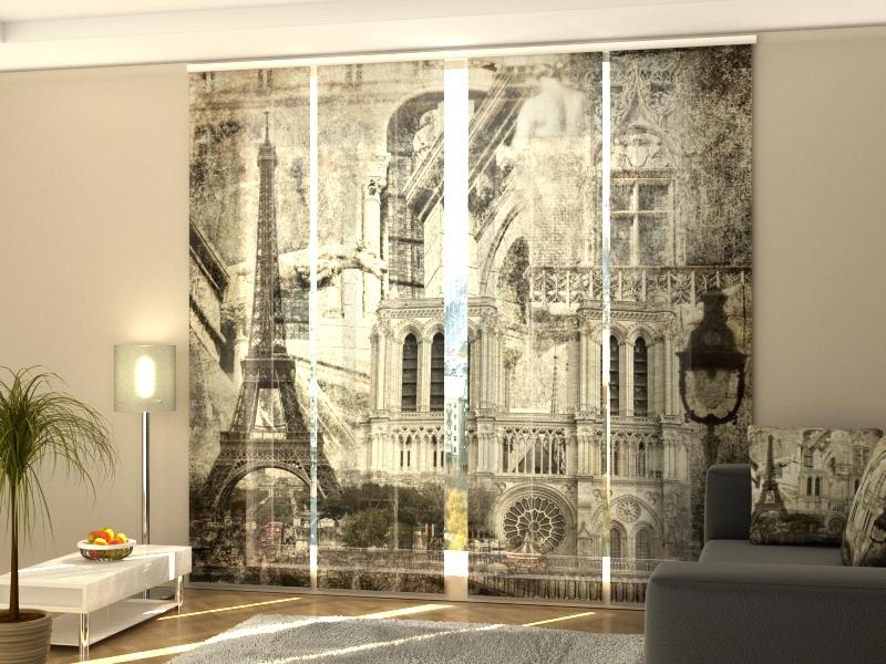 Set di 4 Tende a Pannello Parigi Retrò