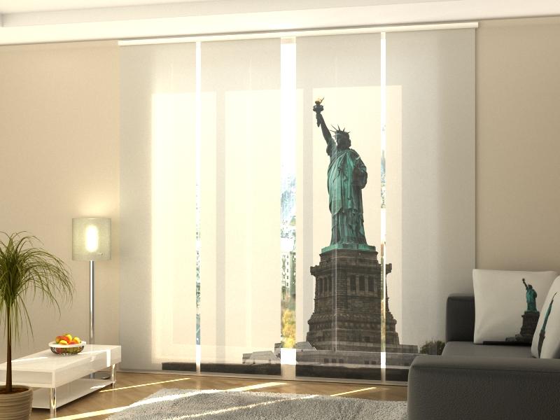 Set di 4 Tende a Pannello Statua della Libertà
