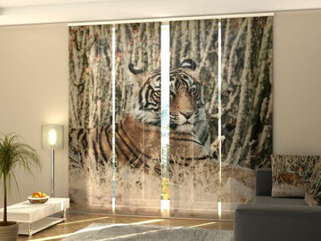 Set di 4 Tende a Pannello Tigre Shayari