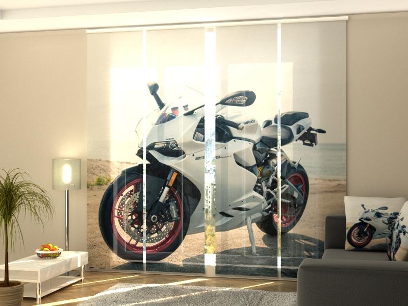 Set di 4 Tende a Pannello Moto Ducati Panigale Bianca