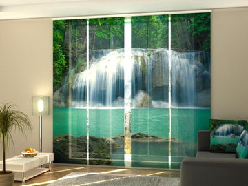 Set di 4 Tende a Pannello Cascata Bianca