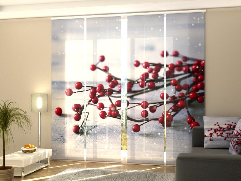 Set di 4 Tende a Pannello Decorazioni Natalizie