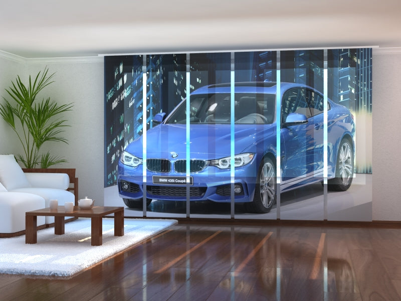 Set di 6 Tende a Pannello Supercar Blu