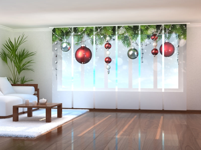 Set di 6 Tende a Pannello Decorazioni Natalizie