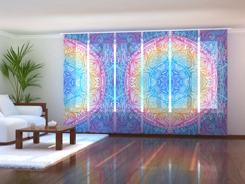 Set di 6 Tende a Pannello Mandala Indiano