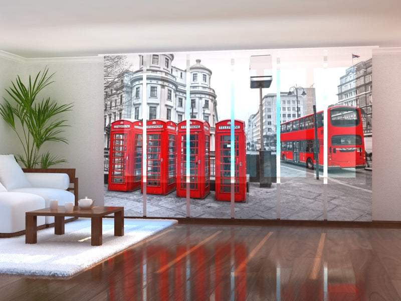 Set di 6 Tende a Pannello Bus a Londra