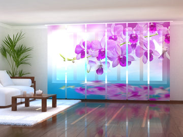 Set di 6 Tende a Pannello Orchidea Viviana