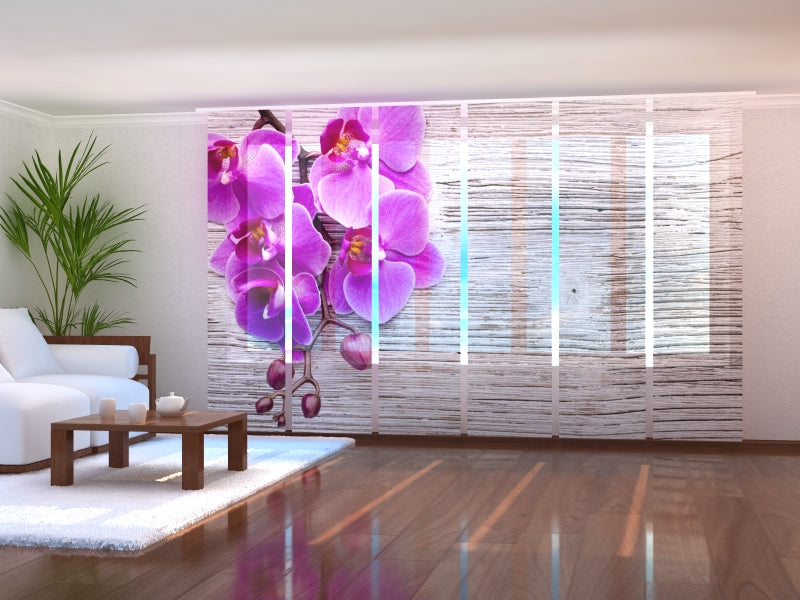 Set di 6 Tende a Pannello Orchidee e Albero 2