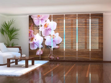 Set di 6 Tende a Pannello Orchidee e Albero