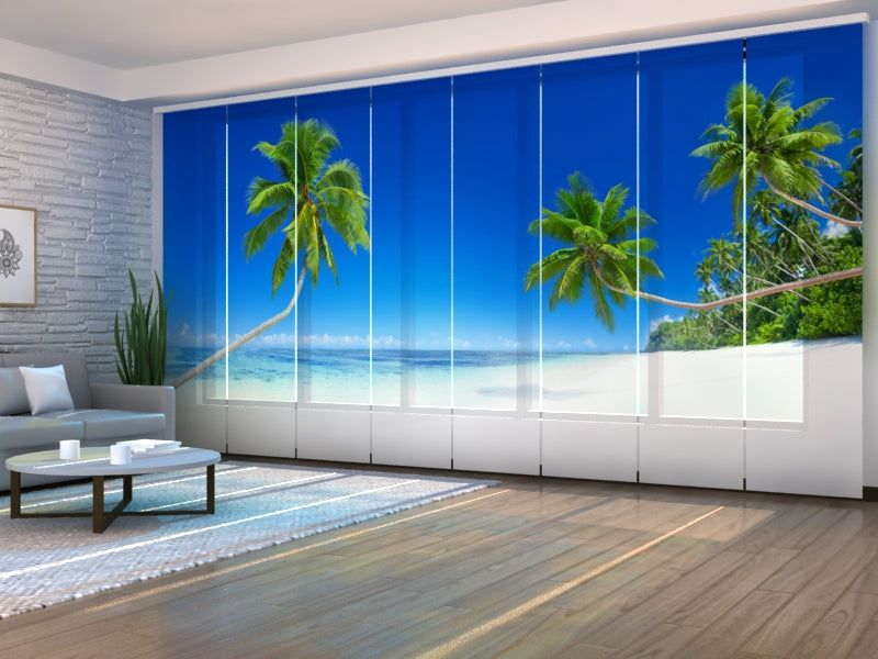 Set di 8 Tende a Pannello Spiaggia Tropicale d'Estate
