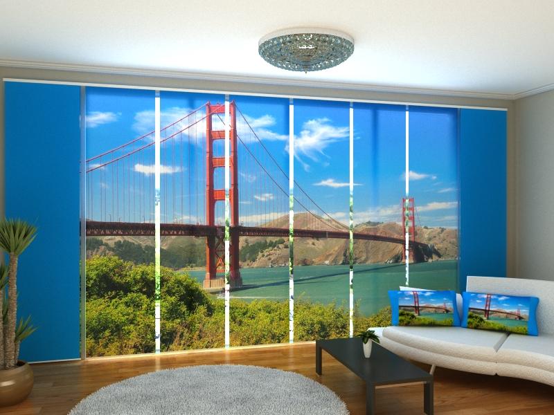 Set di 8 Tende a Pannello Golden Gate Bridge