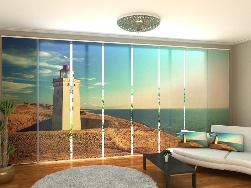 Set di 8 Tende a Pannello Faro sulla Costa Danese