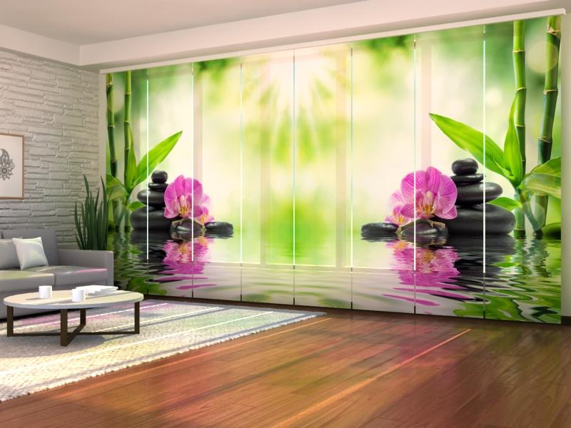 Set di 8 Tende a Pannello Orchidee sotto al Sole