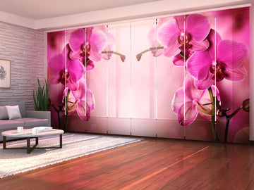 Set di 8 Tende a Pannello Orchidea Color Porpora