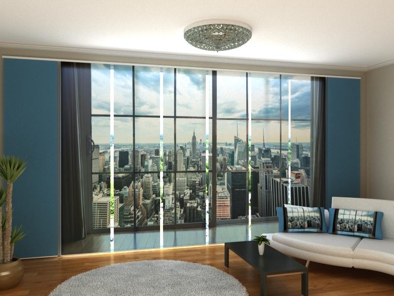 Set di 8 Tende a Pannello Veduta di New York.