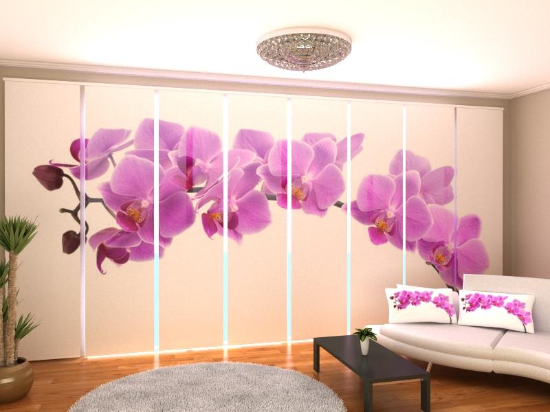 Set di 8 Tende a Pannello Grande Orchidea