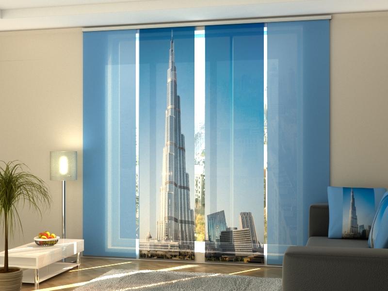 Set di 4 Tende a Pannello Grattacielo di Dubai
