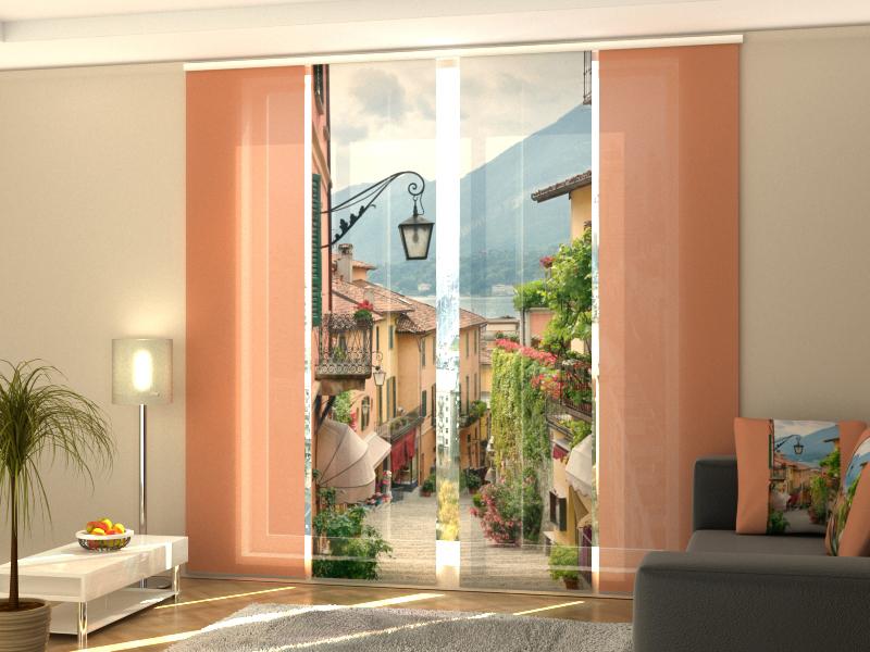 Set di 4 Tende a Pannello Pittoresca Città d'Italia