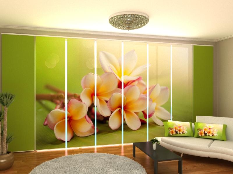 Set di 8 Tende a Pannello Fiori Primaverili
