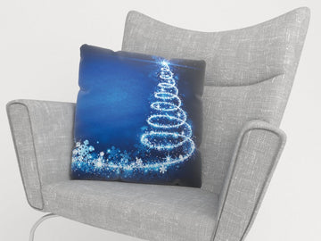 Federe per Cuscini Albero di Natale Blu