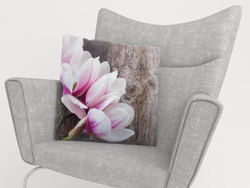 Federa per Cuscini Magnolie sul Legno