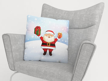 Federe per Cuscini Babbo Natale con un Regalo