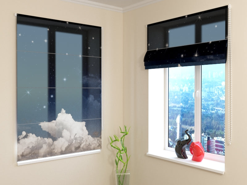 Tenda a Pacchetto Cielo Notturno Fantastico ad Acquerello