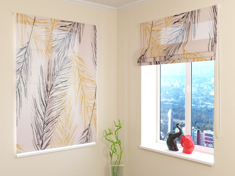 Tenda a Pacchetto Eleganti Piume d'Arte