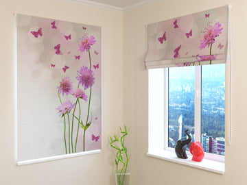 Tenda a Pacchetto. Fiori di Campo e Farfalle Rosa - prezzo conveniente