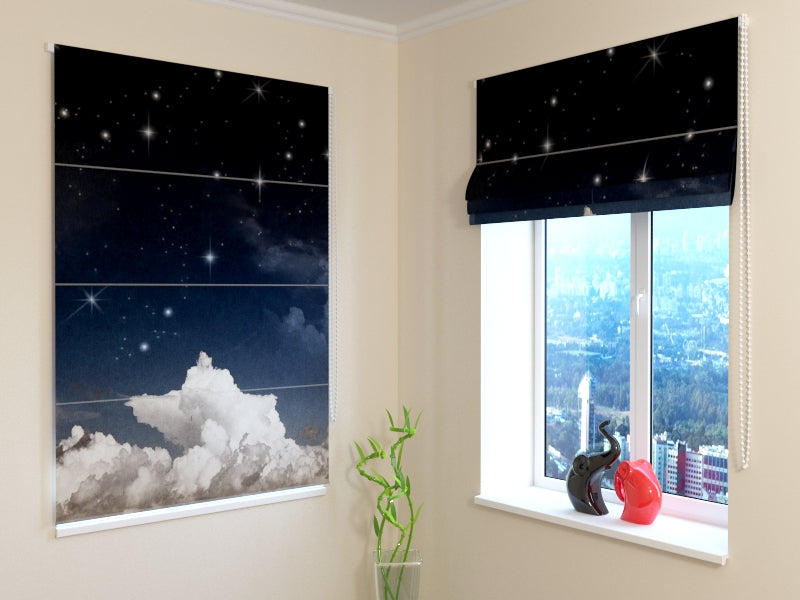 Tenda a Pacchetto Cielo Notturno Fantastico ad Acquerello