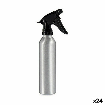 Bottiglia per nebulizzare Nero Argentato Alluminio 300 ml (24 Unità)