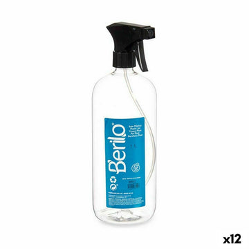 Bottiglia per nebulizzare Nero Trasparente Plastica 1 L (12 Unità)
